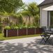 vidaXL Jardinière surélevée marron 321 x 80 x 55 cm acier galvanisé