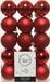 Decoris kerstballen - 30x st - rood - D6 cm - kunststof