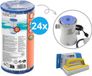 Bestway - Filtres Type II adaptés à la pompe de filtration 58383 - 24 pièces & brosse de nettoyage WAYS