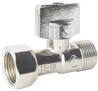 Somatherm 178-12 Spoelkraan - Rechts - 1/4 - Kogel - M12/17 - Messing - Vernikkeld - Grijs