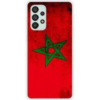 Samsung Galaxy A73 5G Drapeau maroc bedrukt siliconen hoesje
