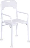 Moretti Opvouwbare Douchestoel met Hygiene Uitsparing - Wit