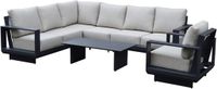 AVH-Collectie Avellino hoek loungeset 6-delig antraciet aluminium soft grey