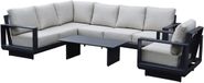 AVH-Collectie Avellino hoek loungeset 6-delig antraciet aluminium soft grey