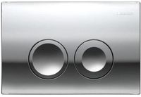 Geberit Delta21 bedieningsplaat, 2-toets spoeling frontbediening voor toilet 24.6x16.4cm chroom