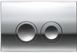 Geberit Delta21 bedieningsplaat, 2-toets spoeling frontbediening voor toilet 24.6x16.4cm chroom