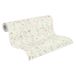 A.S. Création ATTRACTIVE 3 vliesbehang - bloemen- en grafisch patroon, natuurlijke kleuren, gestructureerd oppervlak, bloemenbehang, bloemen, 10,05 m x 0,53 m, crème/groen - 791951