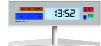Newgate Supergenius - LCD Wekker - Wit