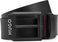 HUGO Leren Riem Gelio-B Sz40 Leather Belt W95 Black Zwart
