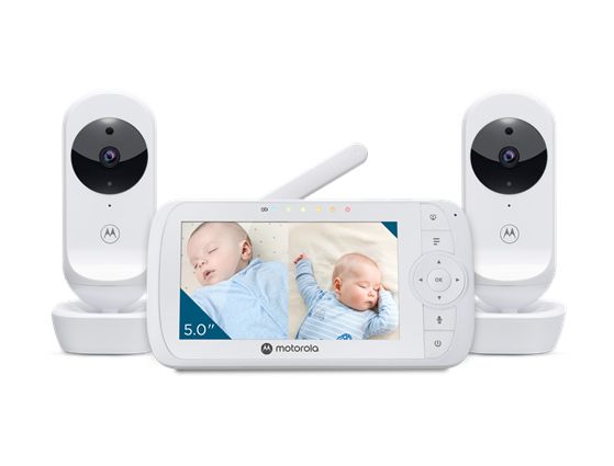 Motorola VM35-2 Babyfoon met 5-Inch Gesplitst Scherm en 2 Camera's - Wit