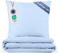 Blumtal Housse de couette microfibre Nova - 2 x Housse de couette une personne 135 x 200 cm - 2 x Taie d'oreiller 80 x 80 cm - Bleu clair