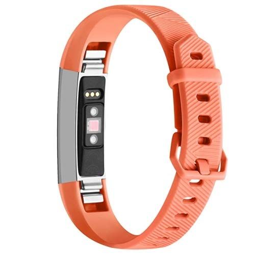 By Qubix Qubix - Siliconen bandje met gesp - Maat: Large - Licht oranje