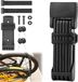 Pliant - Antivol pour vélos électriques et fatbikes - Antivol de vélo - Pour tout type de vélo - Avec support - Noir