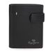 Pepe Jeans Staple Vertical Wallet with Snap Closure, Black, 8.5 x 10.5 x 1 cm Leather
