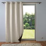Douceur d'Intérieur Oogjesgordijn 140 x 260 cm Schaduwzand 100% Ondoorzichtig Velours Reliëf