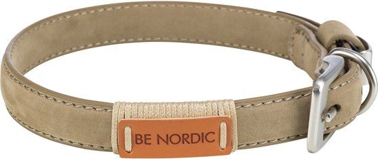 Trixie Be Nordic Leren Halsband Zand/beige - S-M