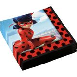 Amscan 9902875 servetten, Miraculous, rood, 20 stuks