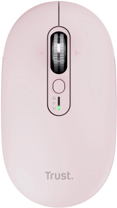 Trust Seron Hyperscrolmuis – Draadloos en Bluetooth Hyperscrolmuis - Verticaal en Horizontaal navigeren - Met multi‑device - Lange batterijduur - Roze