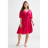 BEACHWAVE crinkle strandjurk fuchsia