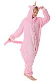 corimori 1852 Rose de eenhoorn dames heren onesie jumpsuit pak eendelig kostuum verkleedkleding maat 180-190 cm, roze