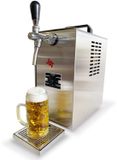 ich-zapfe HAJUS AG Compleet set tapinstallatie JET 30 bierkoffer met doorstroomkoeler 1-lijn droge koeler tot 35 liter/uur, tapkop NC adapter en compressor VK15