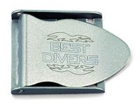 Best Divers FI0102/25, gesp van roestvrij staal, voor riem, grijs