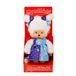Sekiguchi Monchhichi 221240 Origineel pluche dier voor meisjes met sterrenlichtjurk, ca. 20 cm, bruin pluche