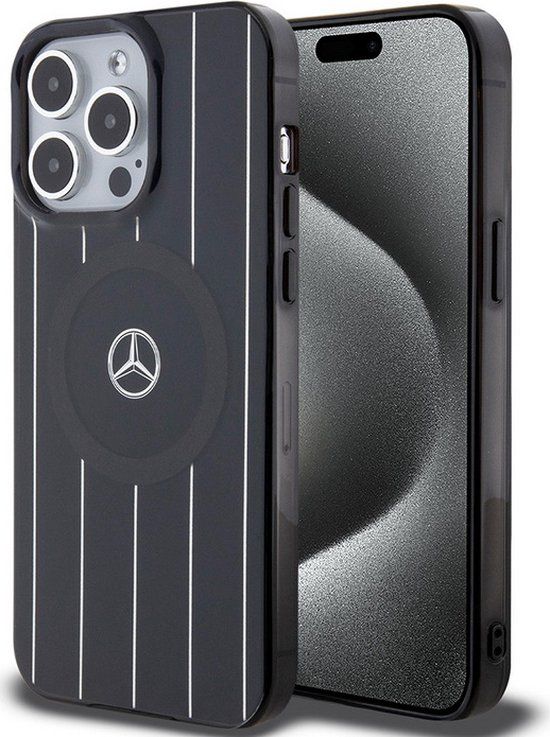 Mercedes-Benz iPhone 15 Pro Backcase - Black - Plastic - With MagSafe
