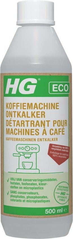 HG ECO koffiemachine ontkalker citroenzuur de milieubewuste ontkalker voor uw espresso- en padkoffiemachines