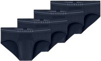 Schiesser Heren Rio-slip / Onderbroek 4 Pack Cotton Flex Blauw