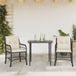 Maison Exclusive - Bistro set 3 pcs with cushions black wicker resin