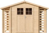 Timbela M391F - Houten tuinhuis-brandhoutschuurtje - 5,47 m² - 206x328xH218 cm - zonder vloer