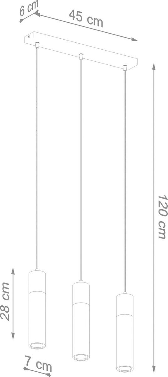 SOLLUX lighting LED Hanglamp beton hout ZANE - 3 x GU10 aansluiting