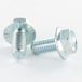 Vis à métaux tête hexagonale TH M8x40 embase collerette crantée classe 8.8 acier zingué - 10 pièces