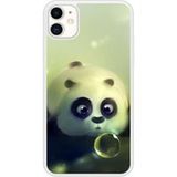 Panda Bedrukt siliconen hoesje compatibel met iPhone 11