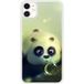 Panda Bedrukt siliconen hoesje compatibel met iPhone 11