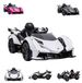 Lamborghini Voiture électrique pour enfant - "V12 Vision Gran Turismo" - sous licence - 12V7AH, 2 moteurs - télécommande 2.4GHz, lecteur MP3, siège en cuir + matériau EVA - blanc