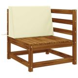vidaXL Rugkussen SOEST 100% Polyester Crèmekleurig 60 x 20 x 40 cm