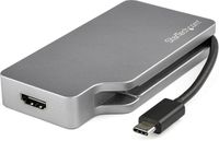 StarTech.com Adaptateur vidéo multiport USB-C 4-en-1 Aluminium 4K 60Hz Gris sidéral gris