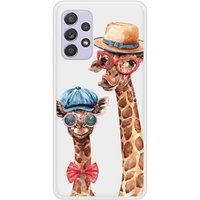 Samsung Galaxy A72 Funny girafe Verstevigd hoesje met sublimatie bedrukking