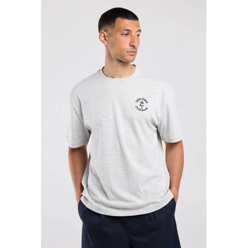 America Today T-shirt met print - lichtgrijs