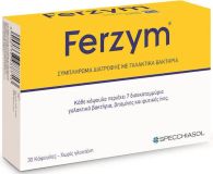 Specchiasol Ferzym Complément alimentaire avec bactéries bénéfiques, vitamines B et fibres alimentaires - 30 comprimés