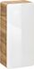 Merkloos Badkamerkast ARUBA - Naturel en Wit - 22 x 35 x 75 cm