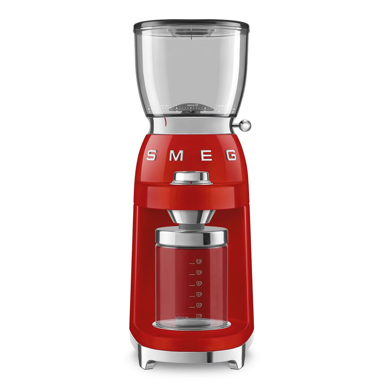 Smeg CGF01RDEU Koffiemolen - Rood - 30 Maalstanden