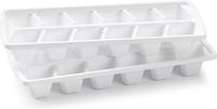 PLASTICFORTE 2x IJsblokjes/ijsklontjes vormen - wit - 12 stuks