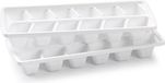 PLASTICFORTE 2x IJsblokjes/ijsklontjes vormen - wit - 12 stuks
