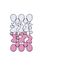 Folia 23781 Glitterstickers Schuimrubber Lente Groen, Roze, Wit, Geel 40 Stuks