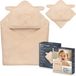 Lionelo Muslin Hooded Baby Towel – Zachte Babyhanddoek met Capuchon van 100% Katoenen Mousseline – Zachte Badcape met Capuchon – Ademend, Hypoallergeen & Irritatievrij – Uitstekende Absorptie – Voor Pasgeborenen & Oudere Kinderen – 75x75 cm