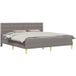 Maison Exclusive Lit double exclusif avec sommier et matelas, couleur taupe, dimensions 180 x 200 cm, revêtement en tissu