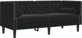 vidaXL Tweezitsbank Chesterfield-stijl fluweel zwart